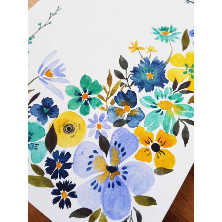 Anna Lau Art - Wholesale Art Print - Forest Flowers: A5 Watercolour Floral Art Print2