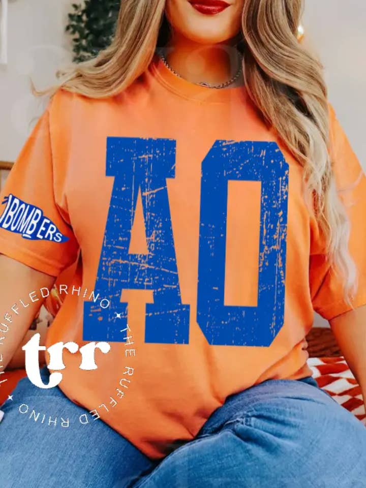 The Ruffled Rhino - Wholesale Screen Printed T-Shirt - Women's - Grunge Stretch w/ Sleeve Flag---ANY TEAM ANY COLORS8