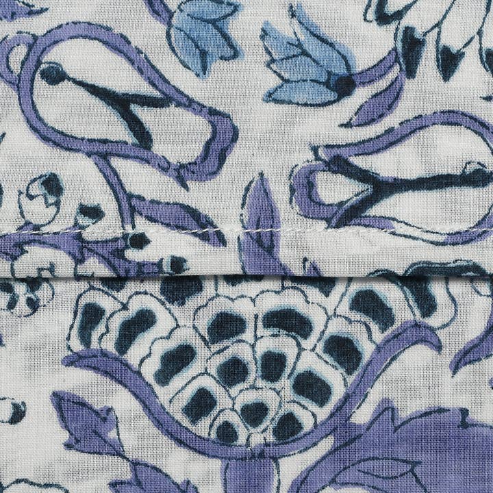 Cotton Print Club – Großhandel Papier- & Stoffserviette – Aqua Blue Indische Handblock-Gedruckte Baumwollservietten, 45x45 cm2