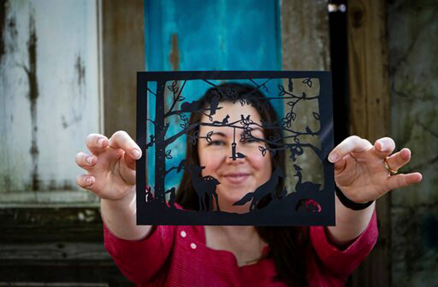 Squirrel Tacos Papercuts - Wholesale Art Print - Framed Hand Cut Paper Art 8x10 - The Secret Meeting3