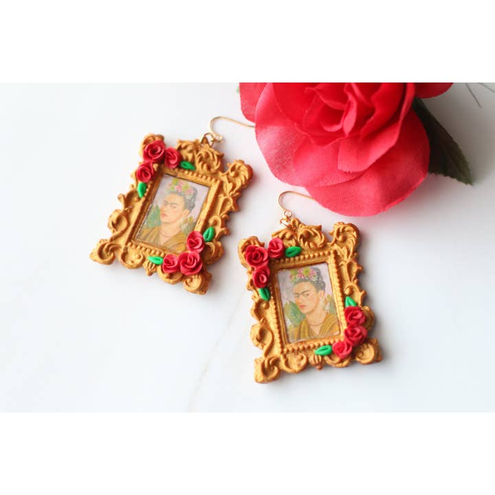 Skye Eclisse Jewelry - Vendita all'ingrosso Orecchini pendenti - Orecchini Frida Kahlo, orecchini messicani da donna