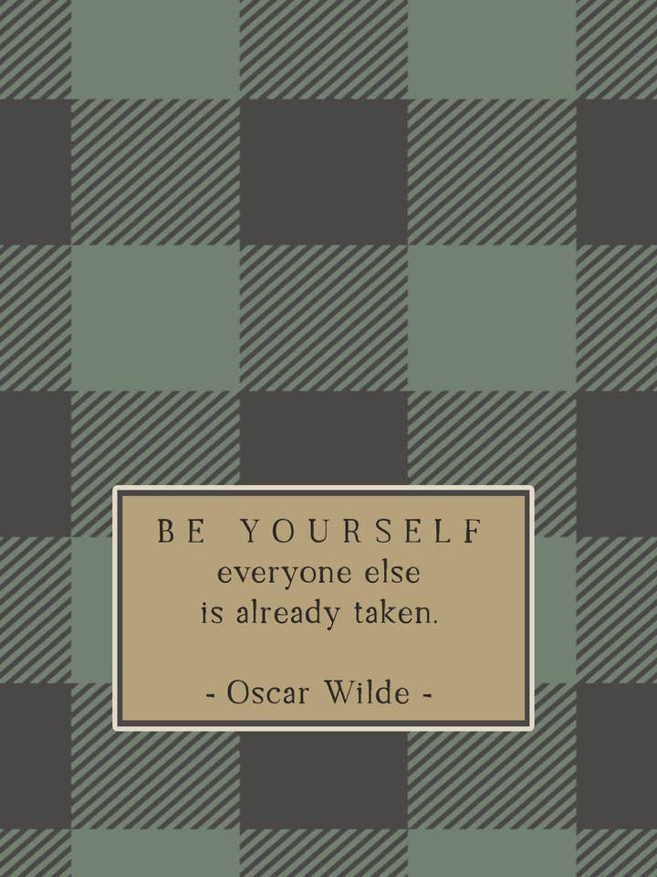 Be Yourself - Plaid Print for wholesale by Kbelt Designs