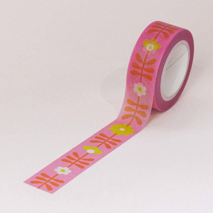 My Darlin' - Wholesale Washi Tape - Flower Tower 15mm • Retro Floral Washi Tape