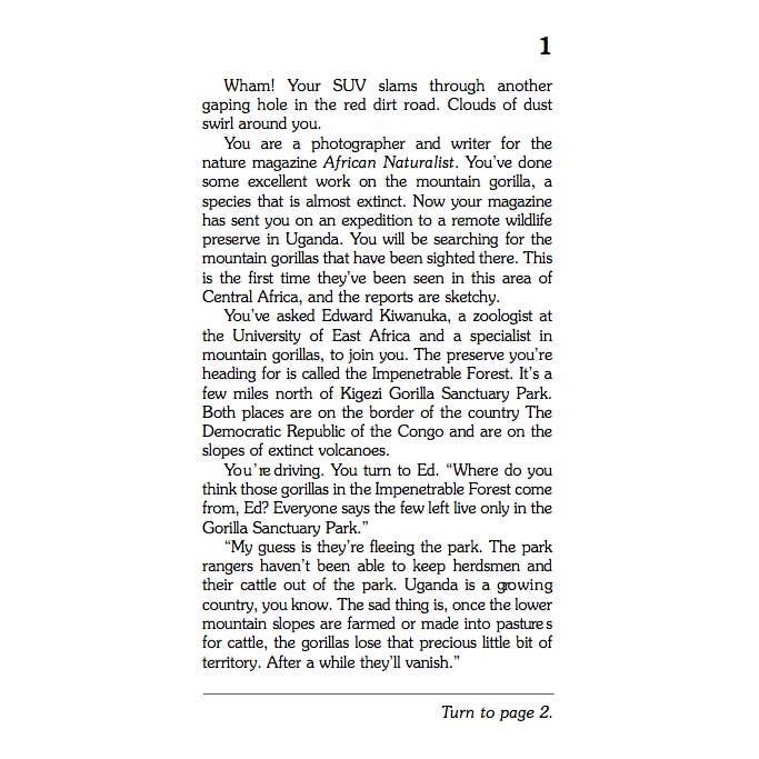 Choose Your Own Adventure - Wholesale Book - Kids - Search For The Mountain Gorillas, Children's Book