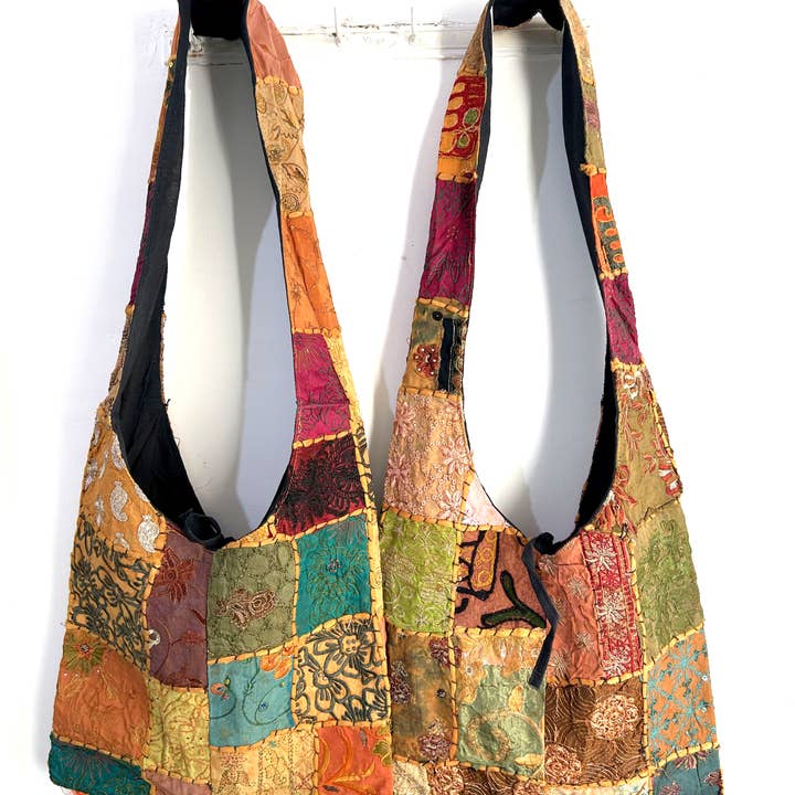 Meghcraft - Wholesale Tote Bag - Women's - Indian Vintage Patchwork Jhola Bag - Crossbody Bag Boho Bag