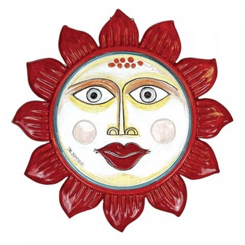 Sun SOL707 von Ceramiche De Simone – handgefertigte sizilianische Sonnendekoration für den Großhandel von Ceramiche De Simone