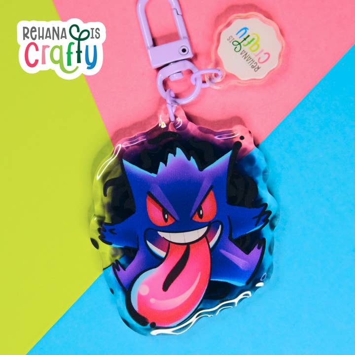 Rehana is Crafty - Wholesale Keychain - Kids - Gengar | Acrylic Keychain1