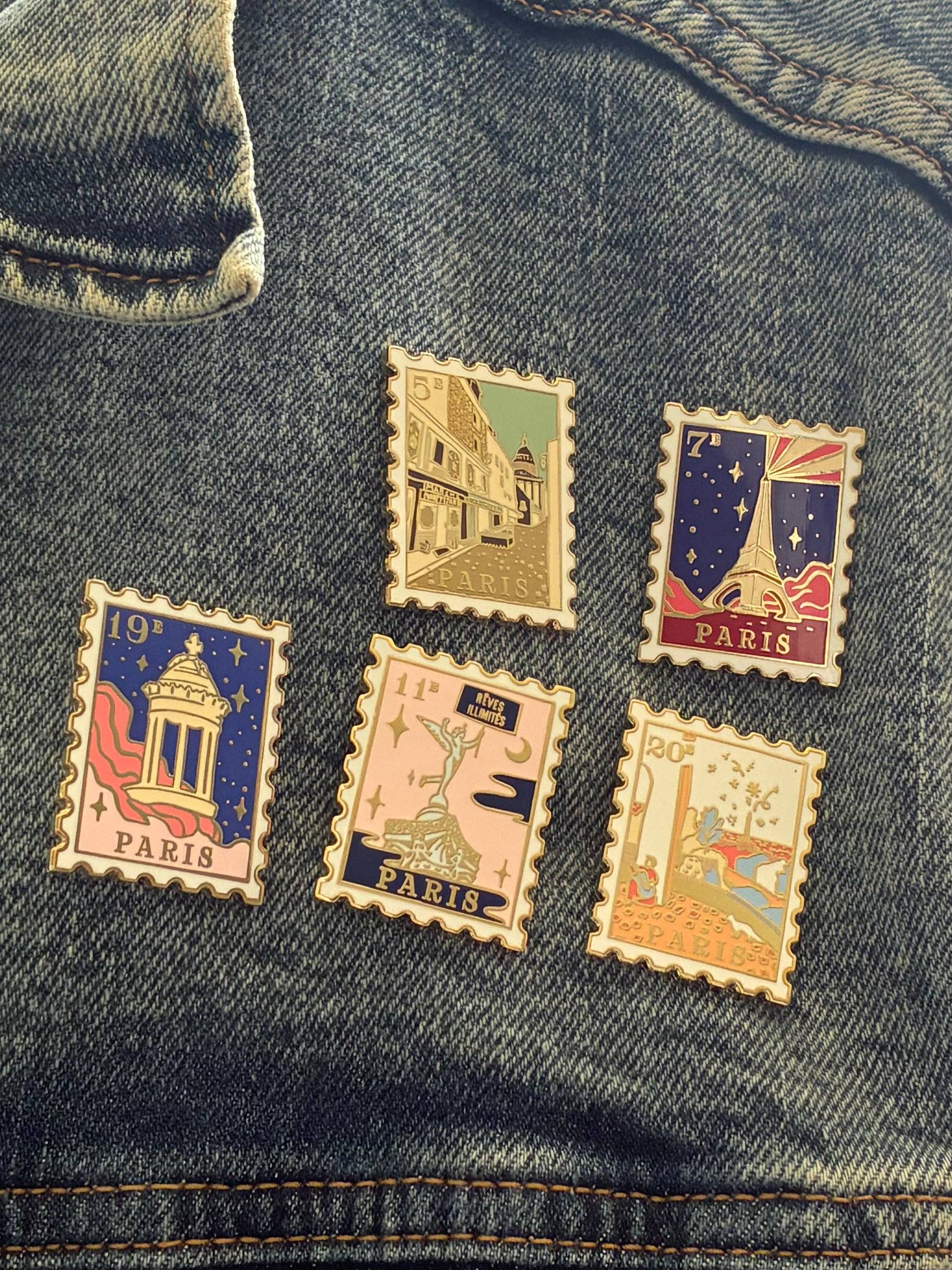 LES IMPRIMEUSES - Wholesale Brooch - Pin - Stamp Paris 11th - Under the Sky of Bastille2