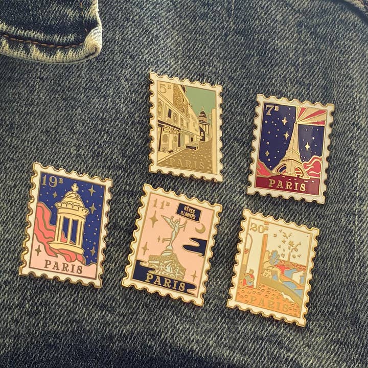LES IMPRIMEUSES - Wholesale Brooch - Pin - Stamp Paris 11th - Under the Sky of Bastille2