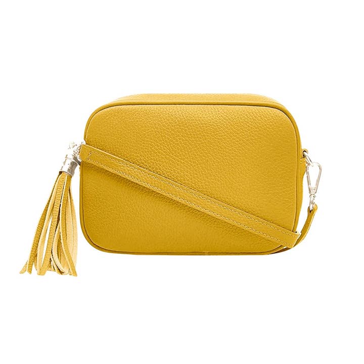 Ellas Trading - Wholesale Crossbody Bag - Women's - Italian Leather Camera Crossbody Bag with Tassel Charm1