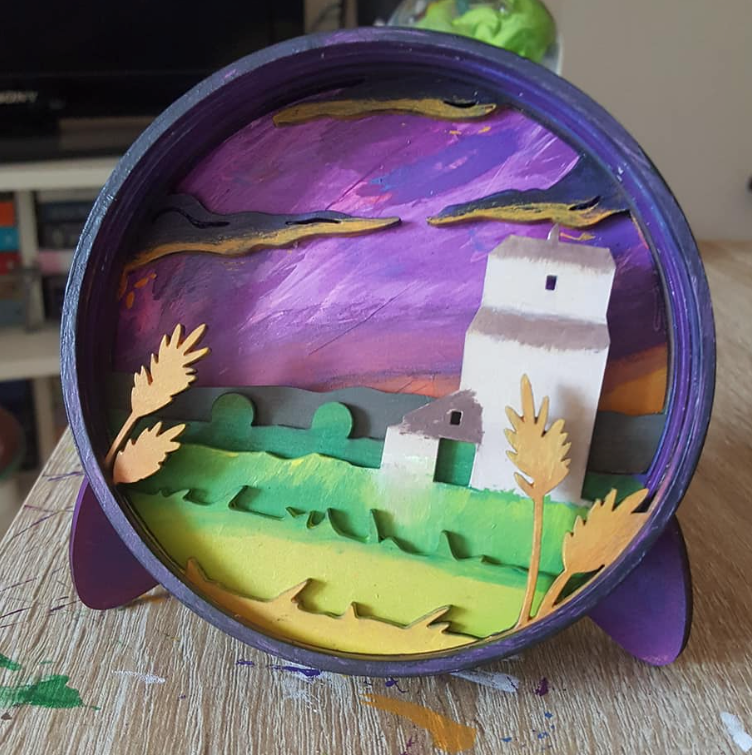 Our Little Makery – wholesale DIY craft kit – Grain Elevator Shadow Box Kit3