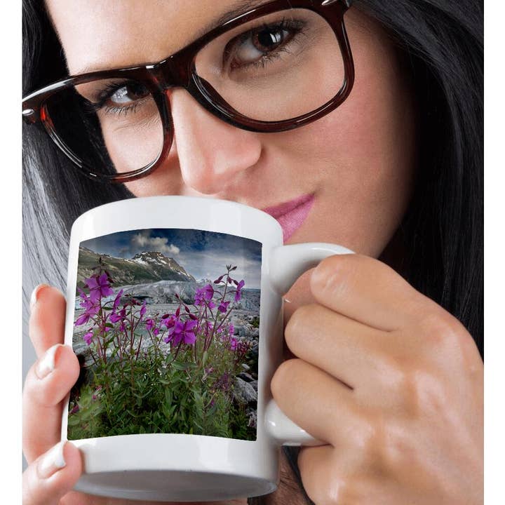 3dRose – wholesale Coffee mug – 3dRose, Beach beauty flowers near terminus of Reid Glacier, Glacier Bay., Mug9