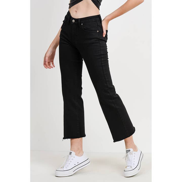 L.T.J Letter to Juliet - Wholesale Pants - Women's - LP147-SICILY SCISSOR CUT WITH CREASE LINE-BLACK1