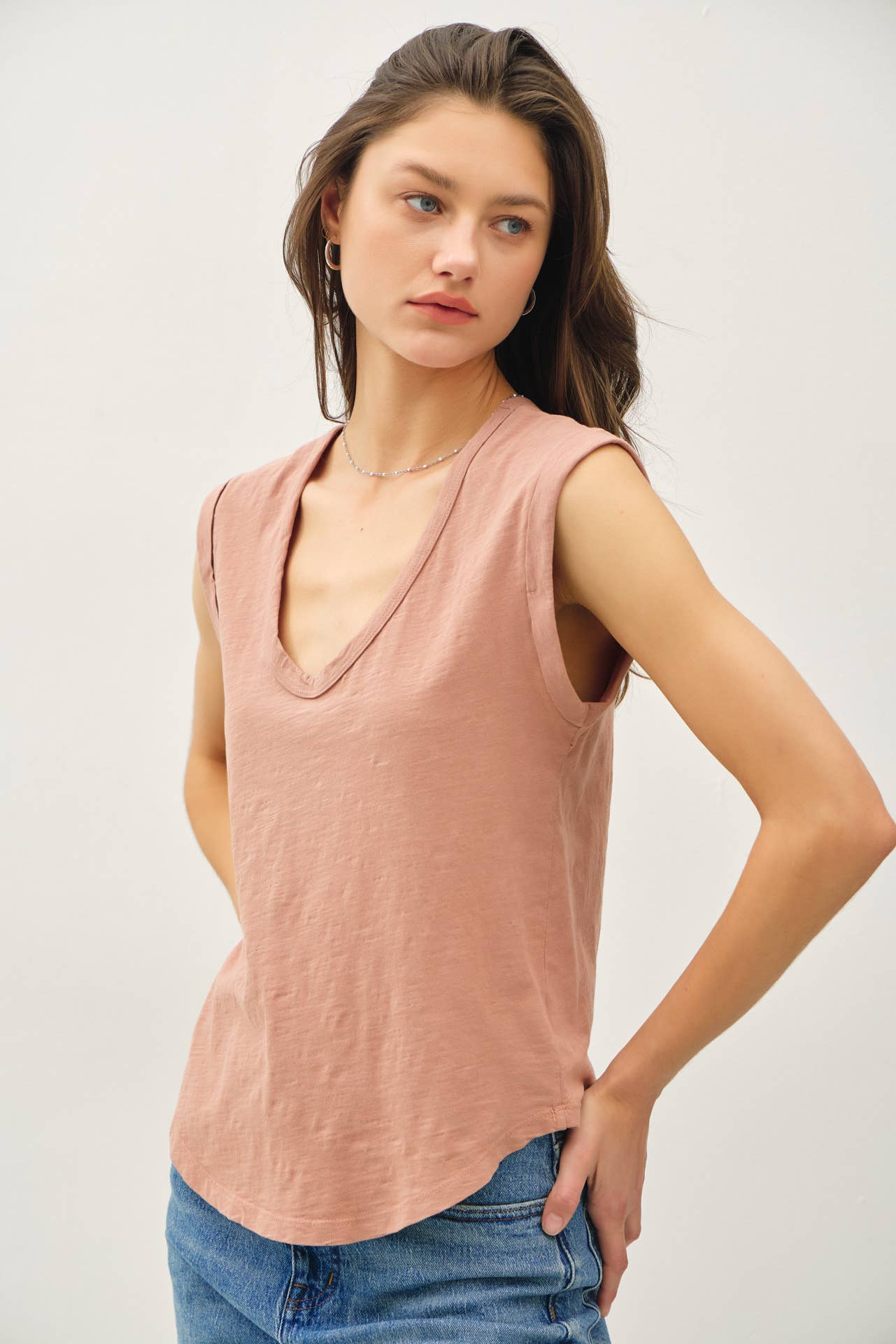 Be Cool - Wholesale T-Shirt - Women's - NEW COLOR-BASIC CAP SLEEVE GARMENT DYED TOP4