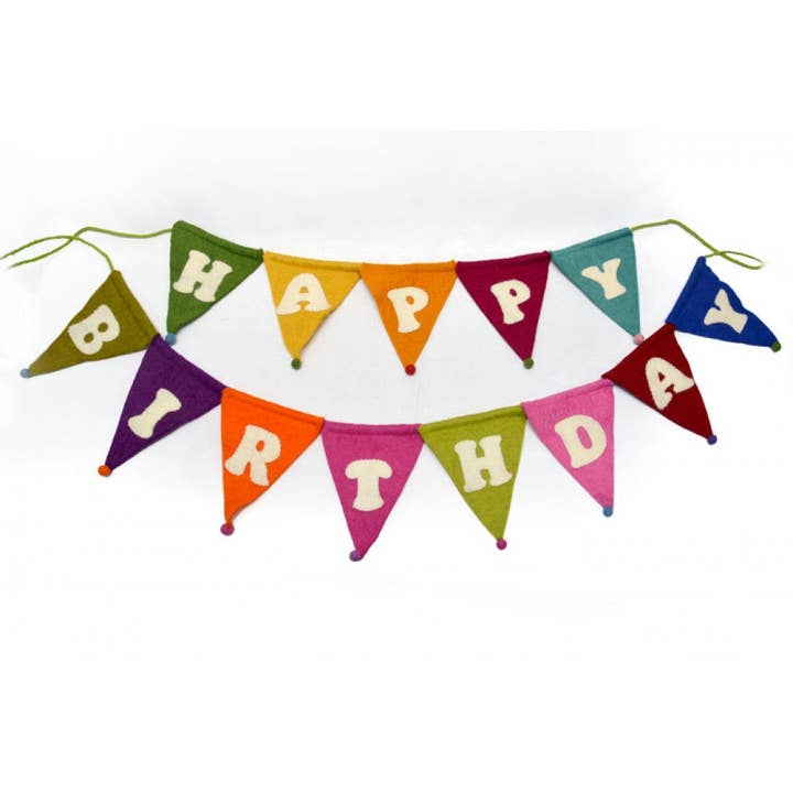 BNB Crafts Inc. - Wholesale Party Sign/Banner - Triangle HAPPY BIRTHDAY Banner2