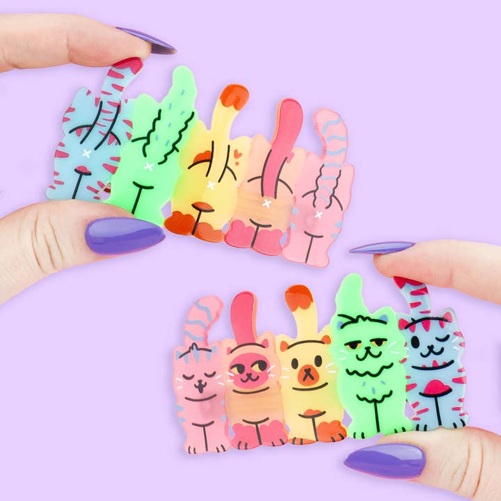 Turtle's Soup - Wholesale Hair Clip - Women's - Cat Butts Hair Clip Set, Cute Hair Accessories, Cat Clips