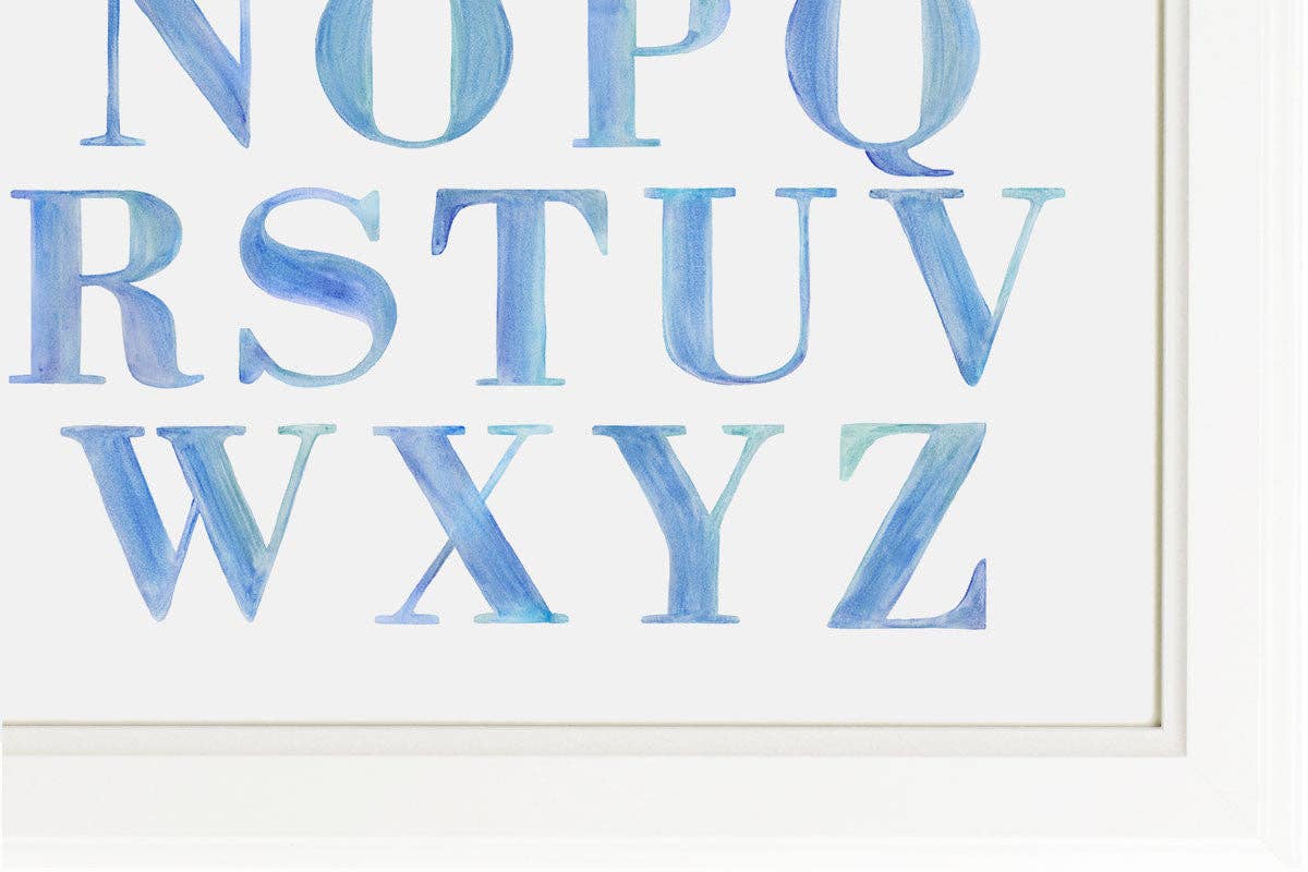 LoveLight Paper - Wholesale Art Print - Watercolor Alphabet Chart - Art Print2