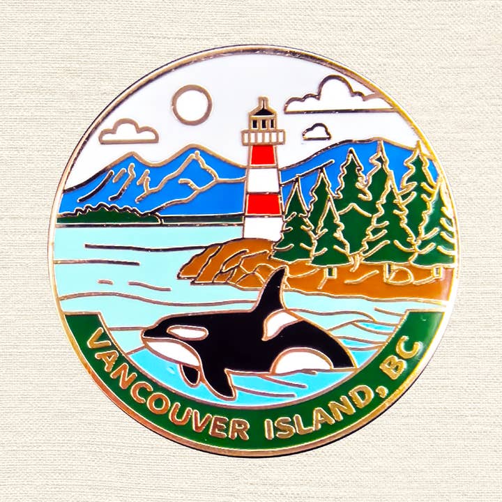 Vancouver Island Fyr Emaljpin för wholesale av Northern Icons Canada