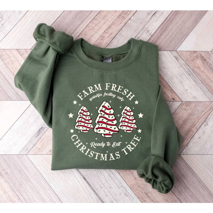 Farm Fresh Christmas Tree Sweatshirt for wholesale by Eleven Fashion
