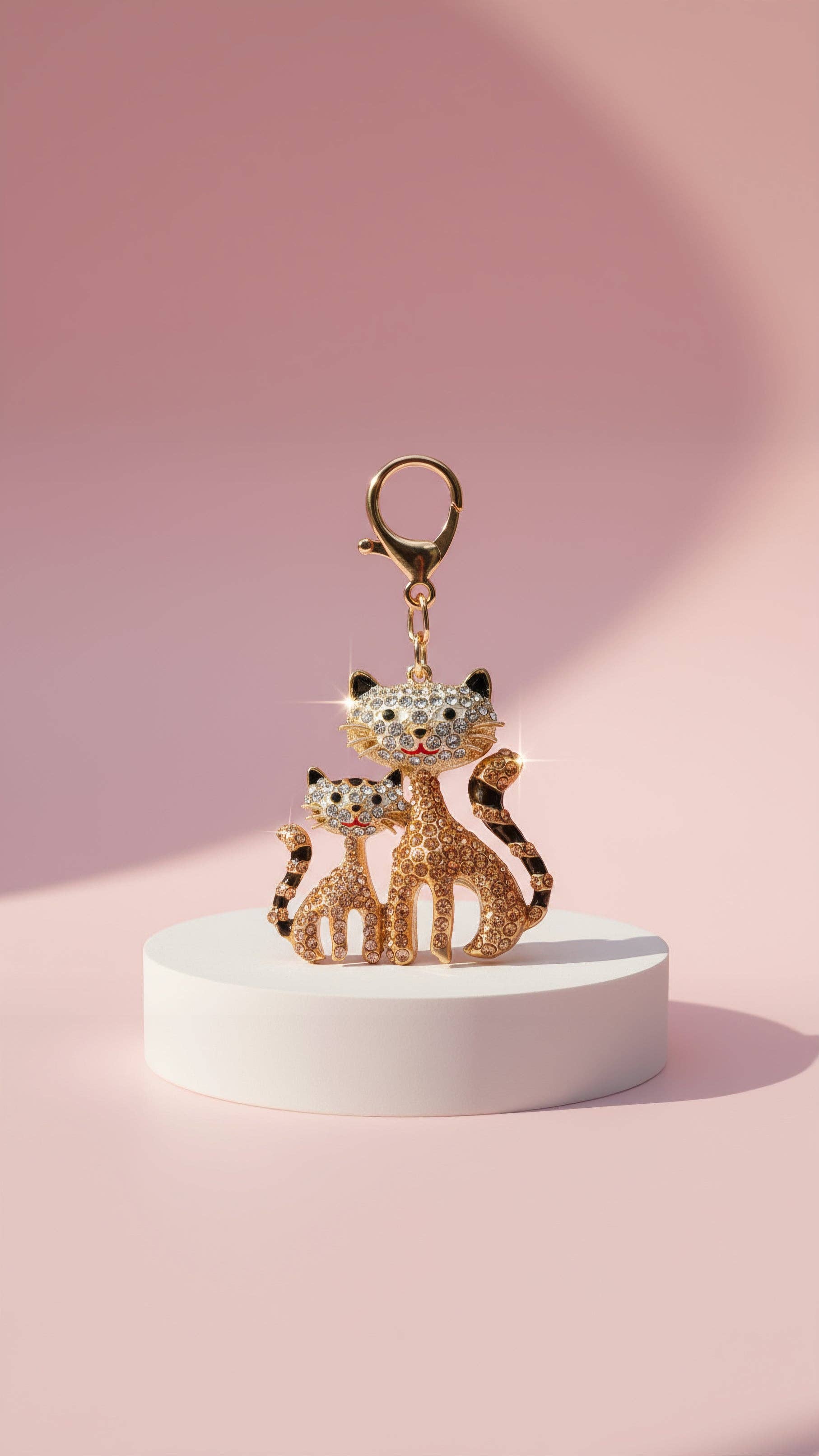 Arya Jewellery Wholesale - Wholesale Keychain - Women's - Cat & Kitten Key Ring & Bag Charm1