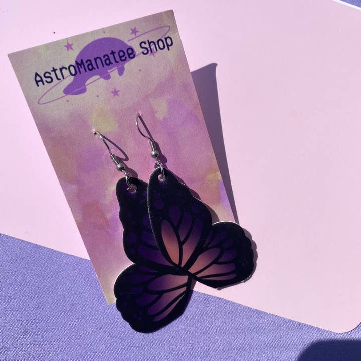 AstroManatee Shop - Wholesale Dangle Earrings - Butterfly Earrings // ren faire costume // cottagecore