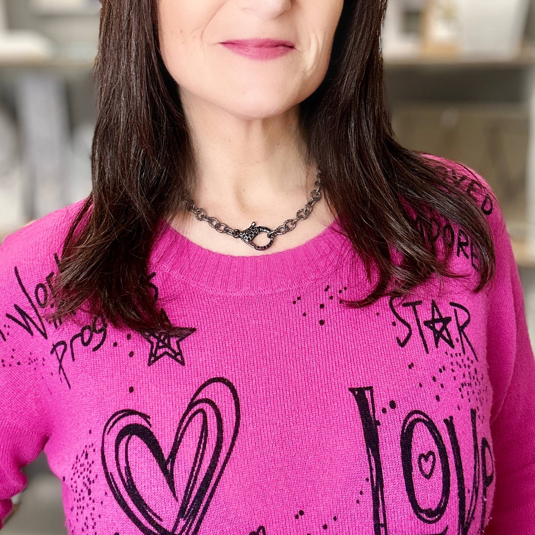 Love, Lisa - Vendita all'ingrosso Collane a catena e maglie - Collana con maglia e chiusura pavé Tina Everyday6