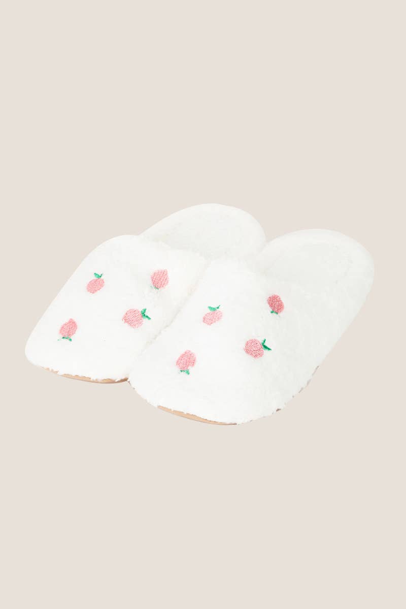 Anarchy Street - Vendita all'ingrosso Sandali - Donna - Pantofole in Pelliccia con Stampa di Fragole2