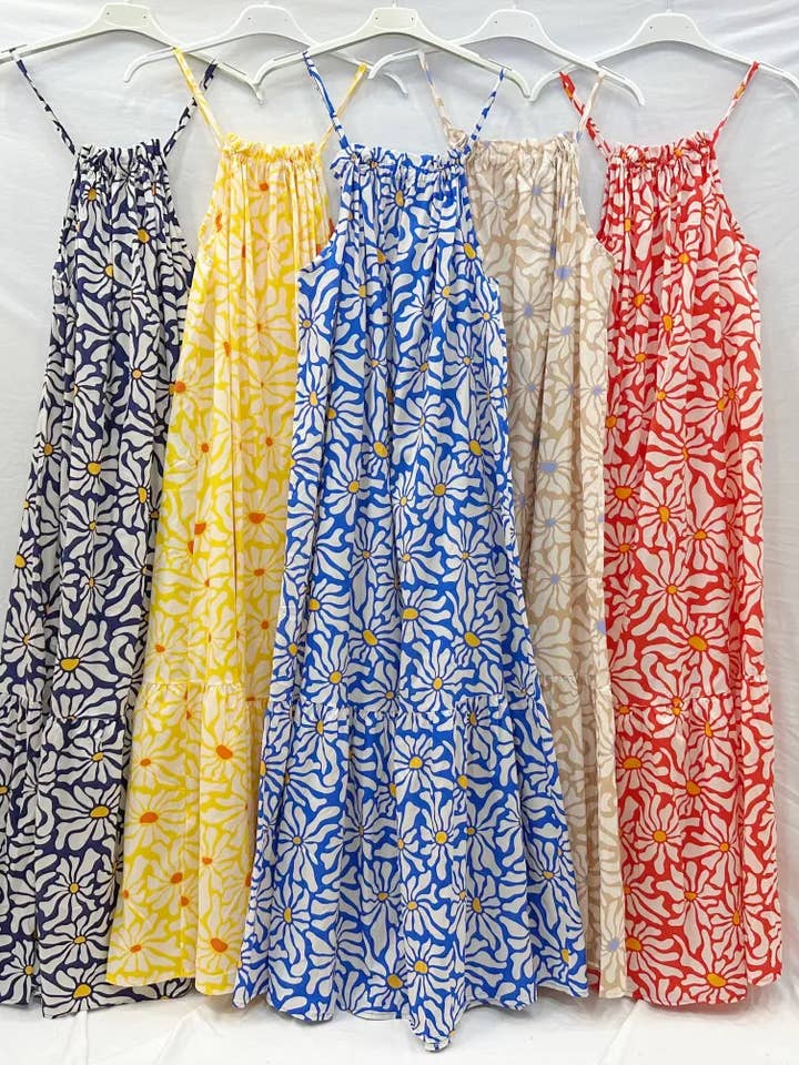 Mimi & Gogo - Wholesale Dress - Women's - Long Dress with Daisy Strap @6154_RLMargueritte5