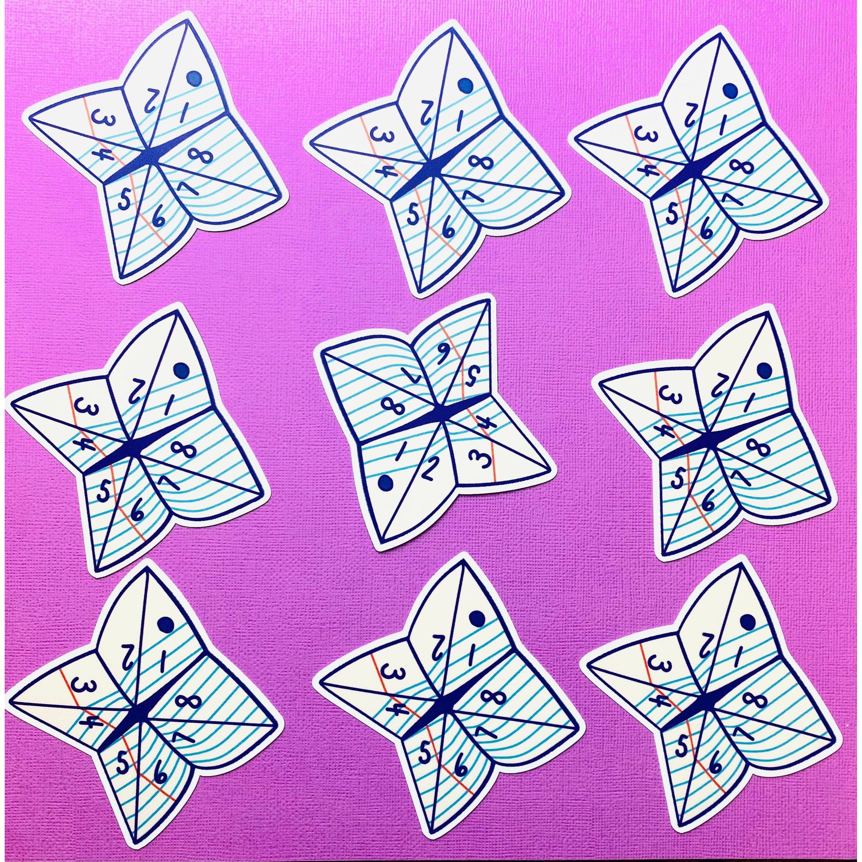 Otto's Grotto - Wholesale Sticker - 90s Paper Fortune Teller Sticker, 90s Sticker1