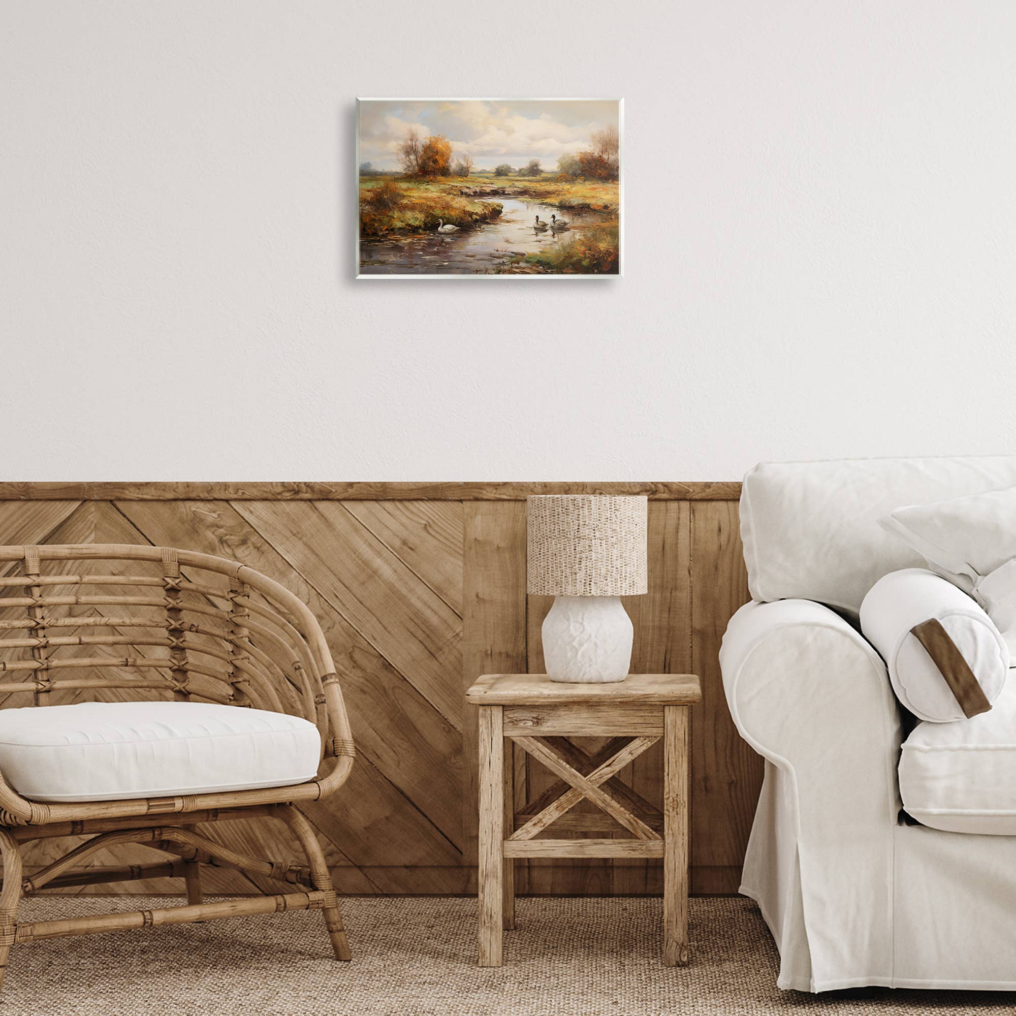 Stupell Industries - Wholesale Wanddecoratie - Kinderen en baby - Ducky Days Landschap Muur Plaque Kunst0