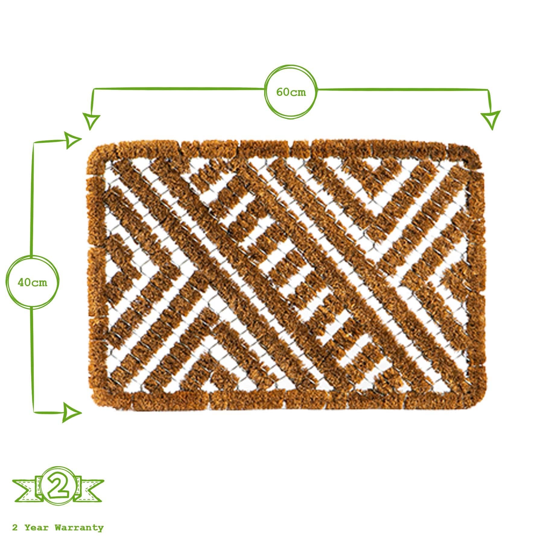 Rinkit Ltd – wholesale Door mat – Nicola Spring Coir Scraper Door Mat - 60 x 40cm - Open3