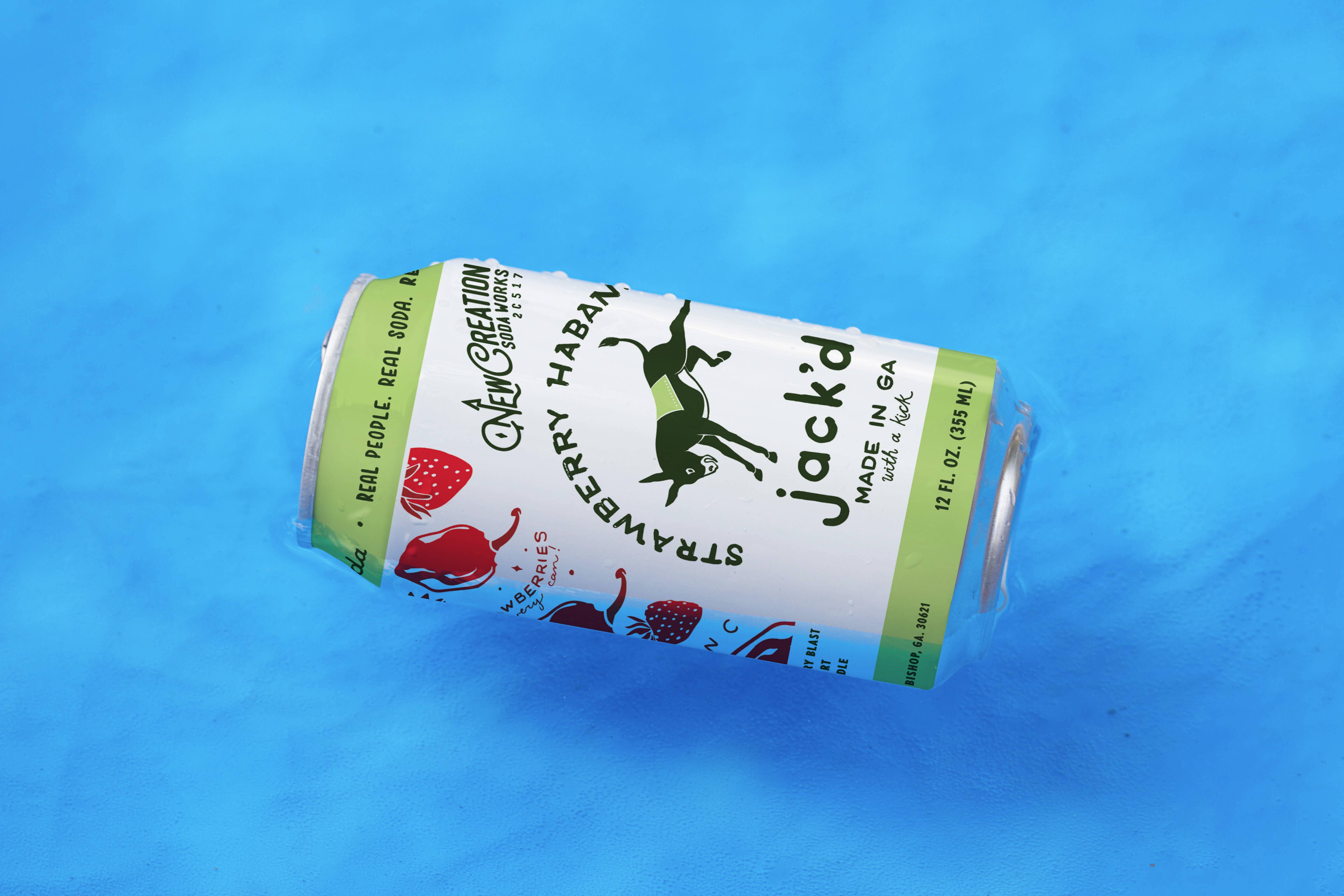 New Creation Soda - Wholesale Soda/Carbonated Drink - Jack'd Strawberry Habanero Soda (Case of 16)1