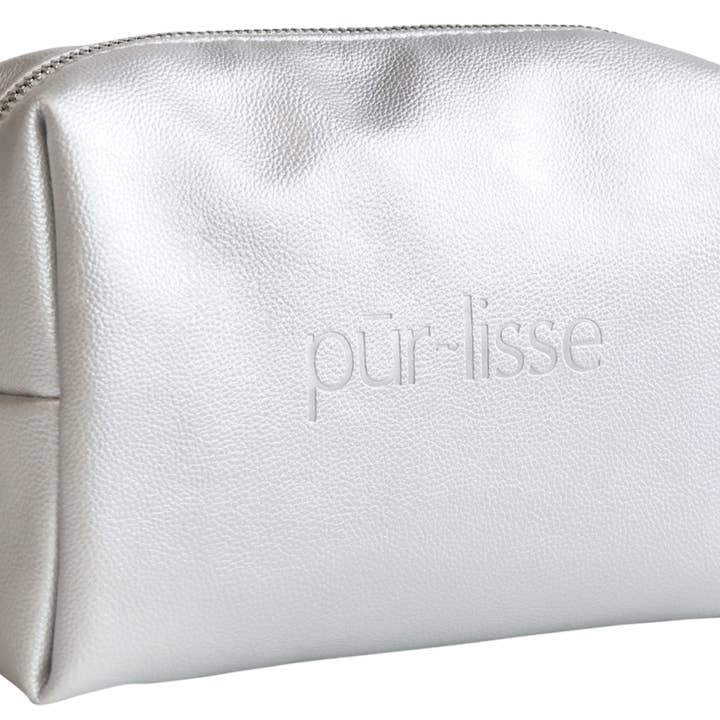 Borsa cosmetica in argento per la vendita all'ingrosso da parte di Purlisse Beauty