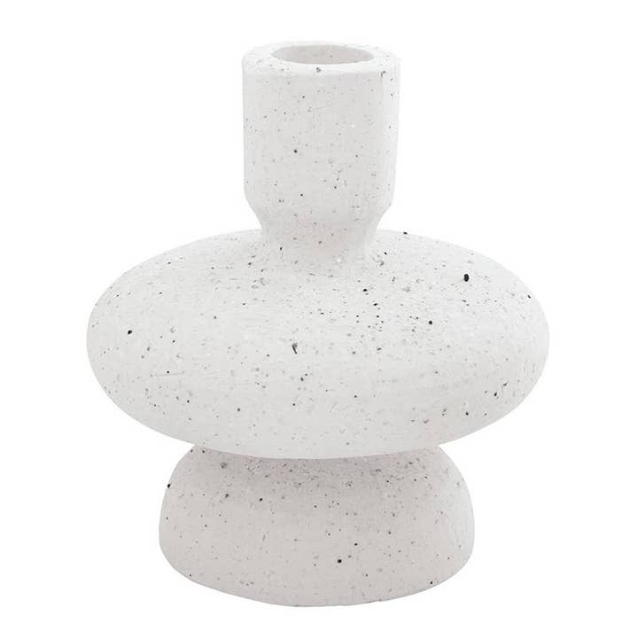 Angle - Wholesale Candle Holder - White Ceramic Taper Candle Holder1