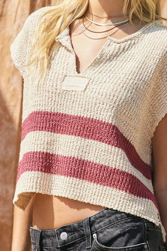 ILLA ILLA - Wholesale Knit Sweater - Women's - Striped Sleeveless Sweater6
