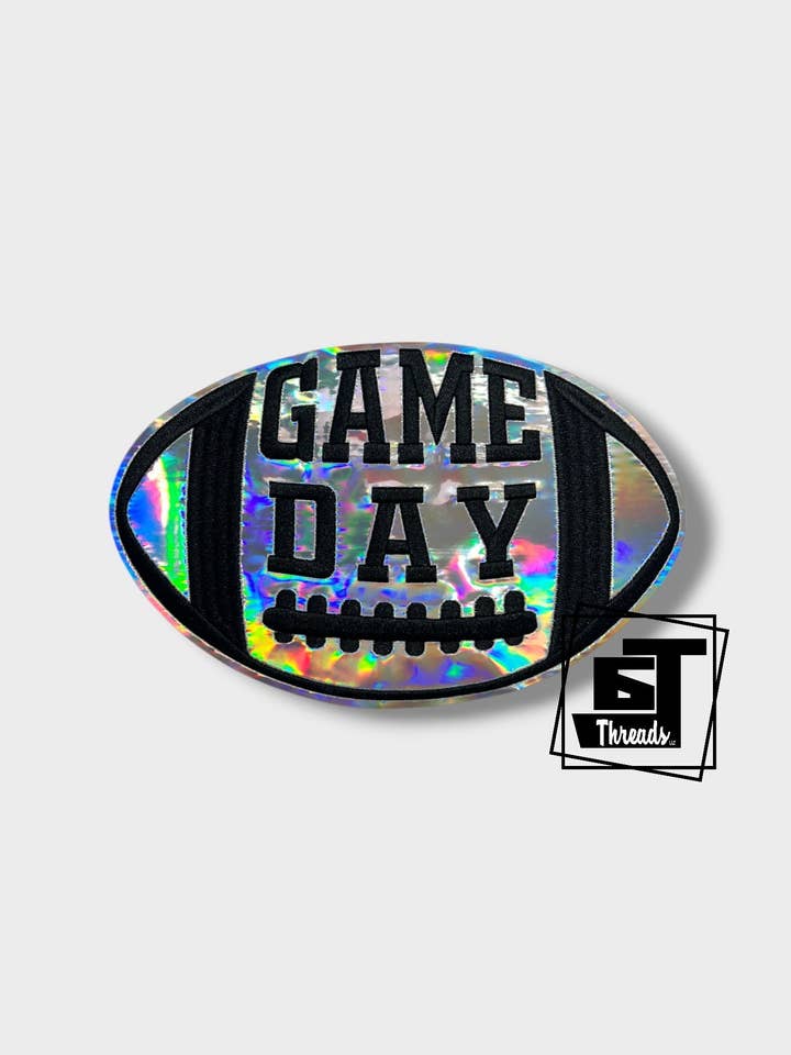 Metallic Football Game Day....Patches Only for wholesale by 6j Threads LLC