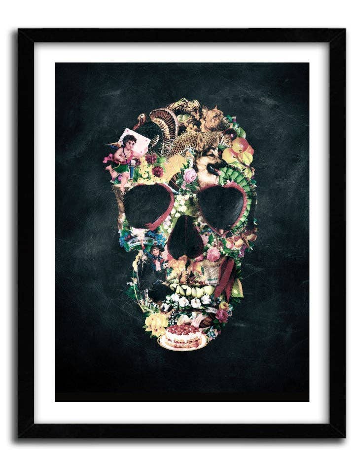 Affiche VINTAGE SKULL par ALI GULEC pour la vente par K.Olin Tribu