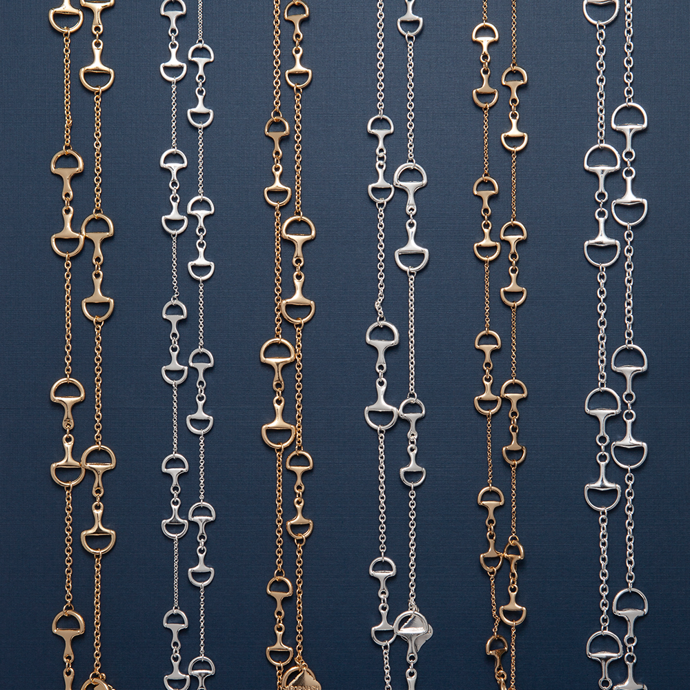 Fornash - Wholesale Link & Chain Necklace - Long Baby Horsebit Necklace3