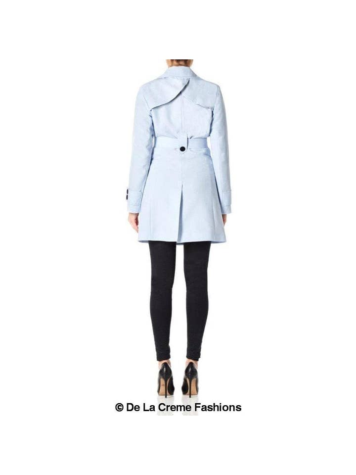 De La Creme Fashions - Wholesale Coat - Women's - Alice Mid Length Belted Mac Coat11