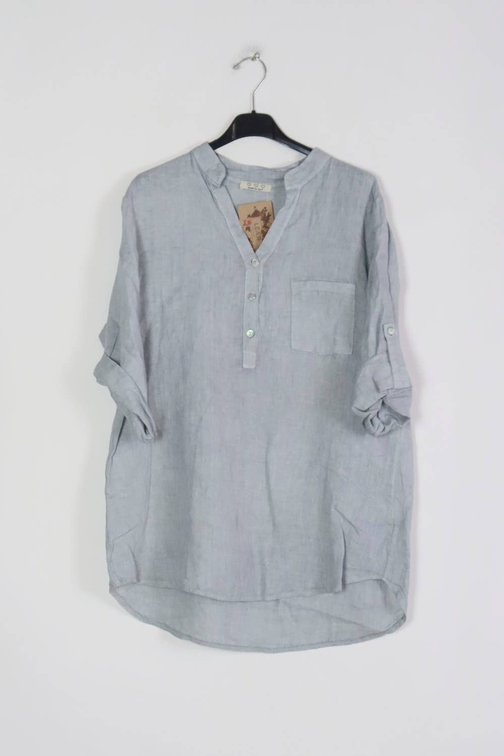 LÉA & LUC - Wholesale Button Down Shirt - Women's - 100% Linen Blouse REF. 636755