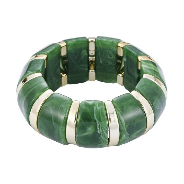 Accessorize Me – wholesale Pärlarmband – Marmorerat Nugget Stretcharmband0