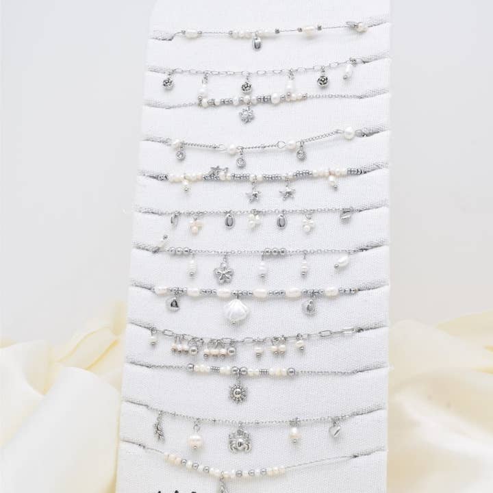 Kapyco - Wholesale Jewelry Set - Set of 12 stainless steel bracelets - BR210240AR