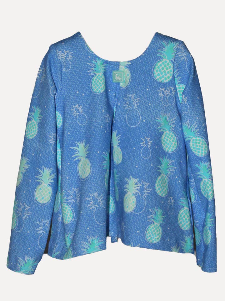 girl's long sleeve t-shirt pineapples for wholesale by Al Agua Patos