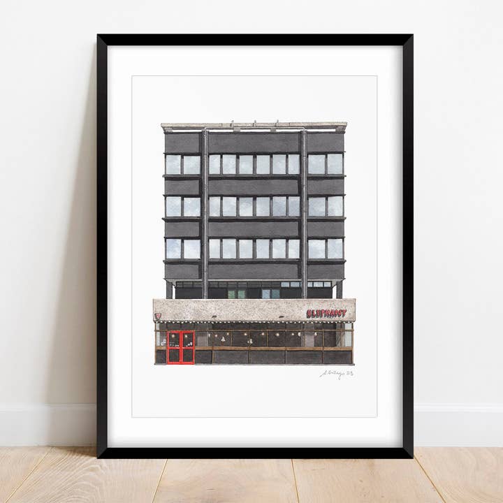 Elephant & Castle - The Elephant & Castle pub - Giclée Print for wholesale by Ana Gallego Illustrations