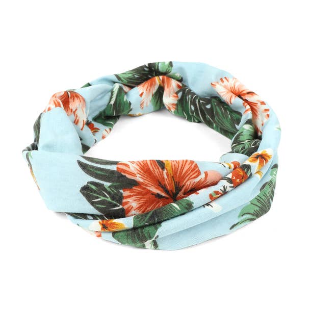 Selini New York - Wholesale Fashion Headband - Women's - Ladies Summer/Spring Floral and Teal Headband
