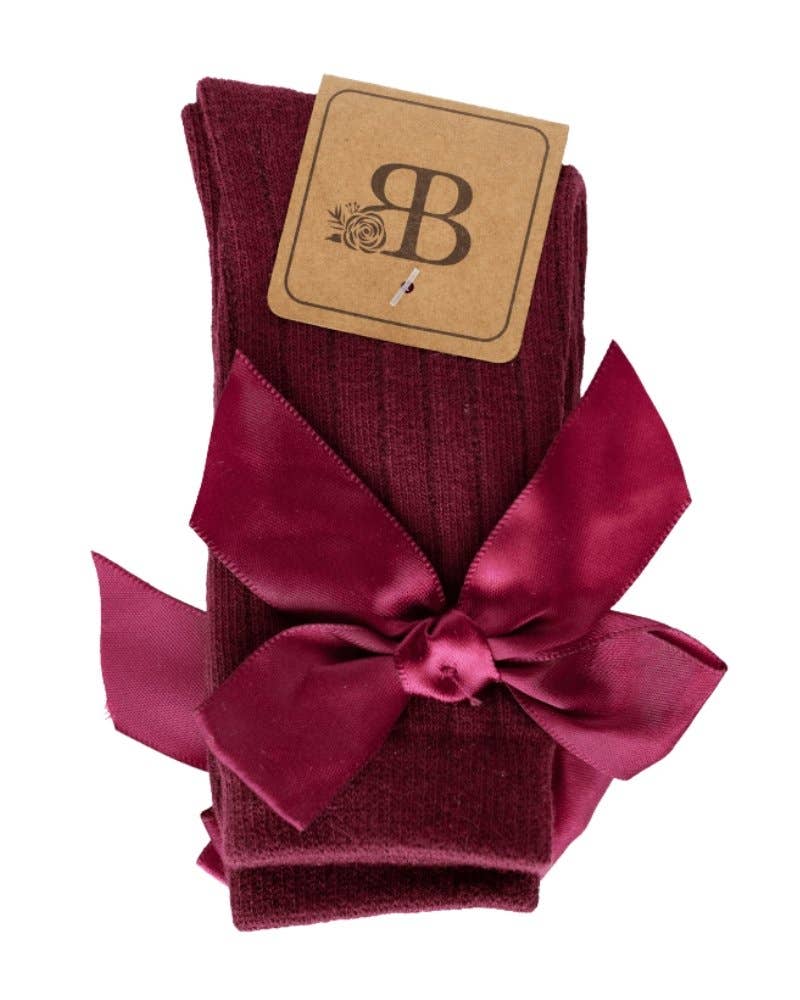 Bailey's Blossoms - Wholesale Socks - Kids - Martha Bow Front Midi Socks1