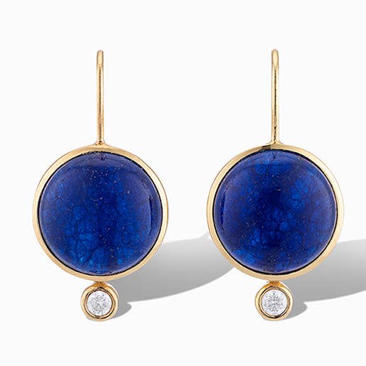 Tini Mini Drop Earrings in Blue Quartz for wholesale by Laura Foote Designs