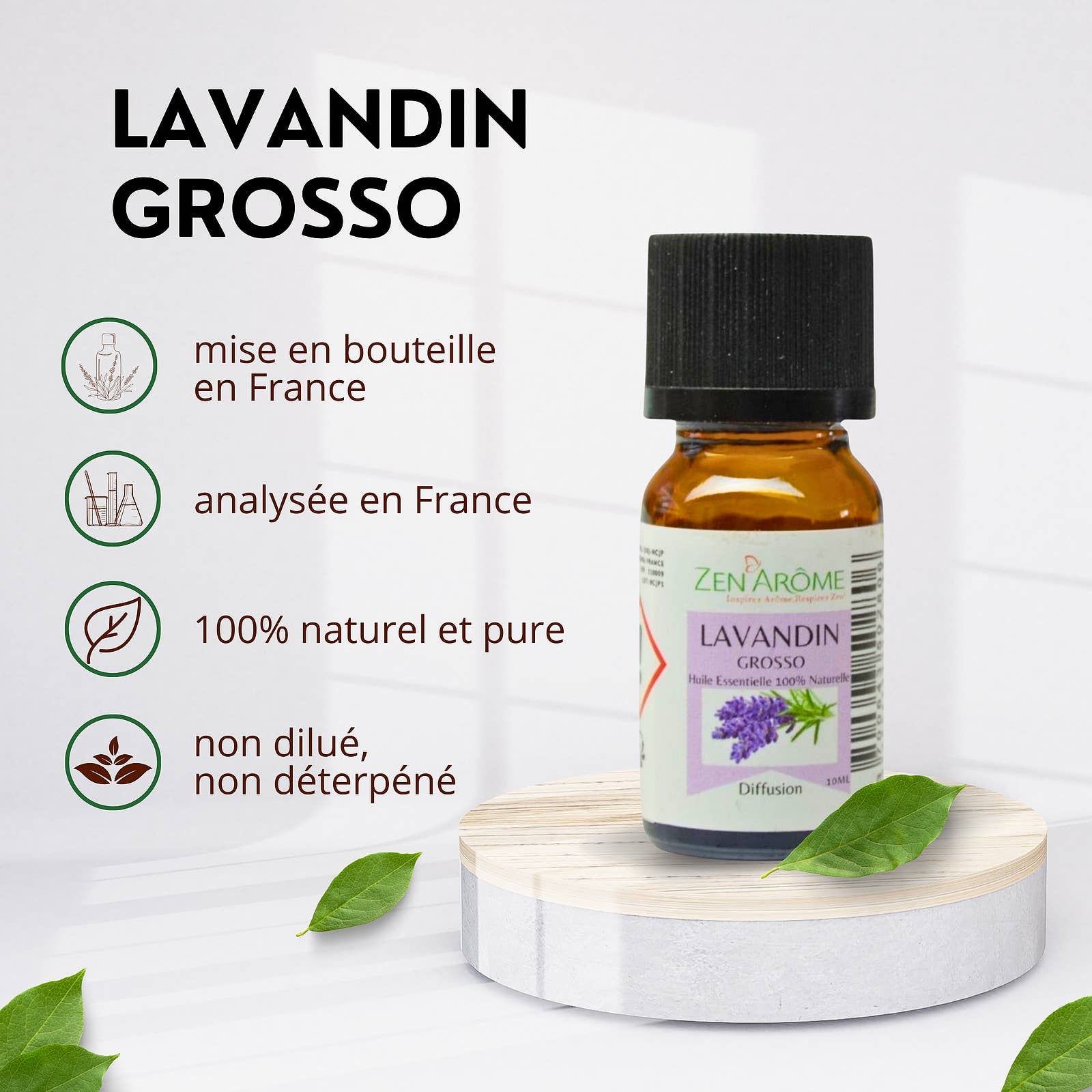 Zen'Arôme – Engroshandel Æterisk olie – Lavendelolie Grosso - 100% Naturlig - 10ml1