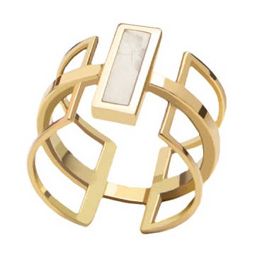 Anello Riley in oro 18k per la vendita all'ingrosso da parte di Indira Jewelry