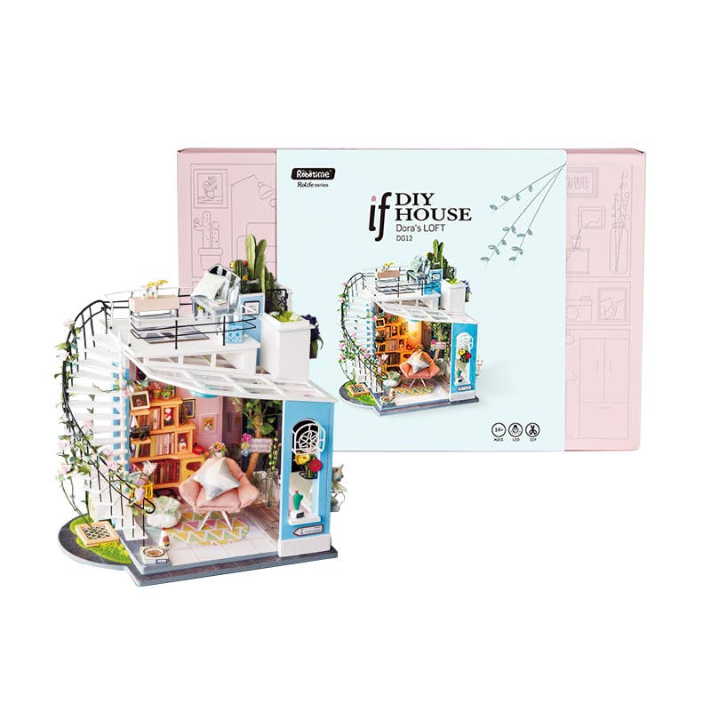 Robotime - Wholesale DIY Craft Kit - Rolife Dora's Loft DG12 DIY Mini house Duplex Apartment6